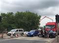 Lorry and car crash on Fairmeadow, Maidstone