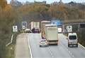 Motorway lane closed after accident