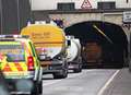 Tunnel reopens after three-lorry crash