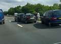 Three-car crash shuts lane of M2