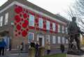 Poppy display appears on town hall