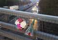 Flowers left on M20 bridge after man dies in fall