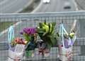 Floral tributes to crash victim