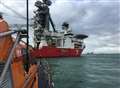 Lifeboat deployed to rescue injured crewman