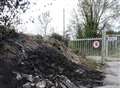 Vandals set fire to pile of tyres