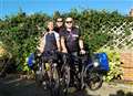 Family trio on 1,268km charity cycle