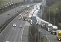 Lorry queue blocks motorway 