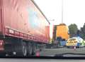 Forgotten something? Lorry leaves container on roundabout