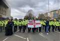 Huge police presence in town as campaigners clash