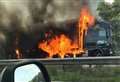 Huge lorry fire shuts motorway 