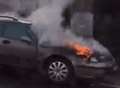 VIDEO: Fire crews tackle car blaze
