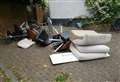 CCTV caught flytipper dumping furniture on private drive