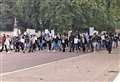 Dozens of students take to streets for A-level protest
