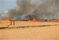 Firefighters battle 'apocalyptic' field blaze