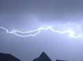 Thunderstorm lights up Kent night