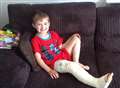 Boy home again after lucky escape in crash 