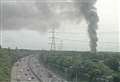 Huge plume of smoke near motorway ‘can be seen for miles’