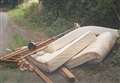Fly-tipping spotted in country lane