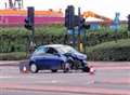 Two-car crash in Gillingham