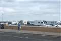 Travellers set up caravans on two sites