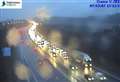 Delays on the M20 after crash