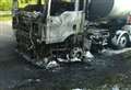 Lorry fire closed M25
