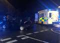 Three in hospital after crash