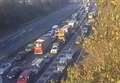 Four mile queues and long delays on M25
