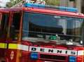Cooker catches fire