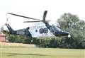Air ambulance lands on cricket pitch