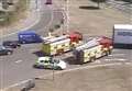 Busy roundabout clear after crash