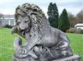 Stolen lion statues found as woman held