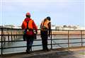 Town pier part closed after abseiling expert checks