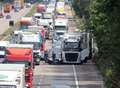 Traffic chaos continues after lorry hits car