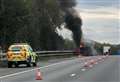 Lorry fire closes motorway