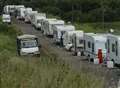 Travellers set up site on A228