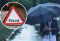 Flood warning issued after heavy rainfall