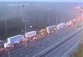 Three-lorry blockade causes M20 delays
