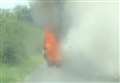 Dramatic footage of bus blaze