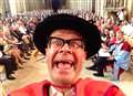 Harry Hill's selfie at graduation
