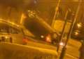 Mini flips onto roof in early hours