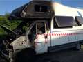 Camper van goes up in flames