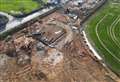 Drone footage shows work underway on new A2 road layout