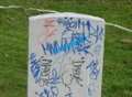 Graffiti yobs target war graves