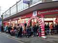 Shoppers queue for hours for store opening