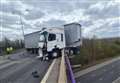 Trucker on iPad video call before smash left lorry hanging off bridge
