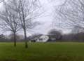 Air ambulance lands in town centre park
