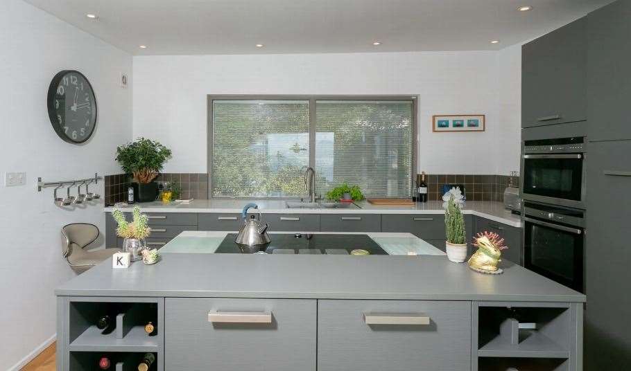 The kitchen is modern and looks out onto the terrace. Picture: Lawrence and Co