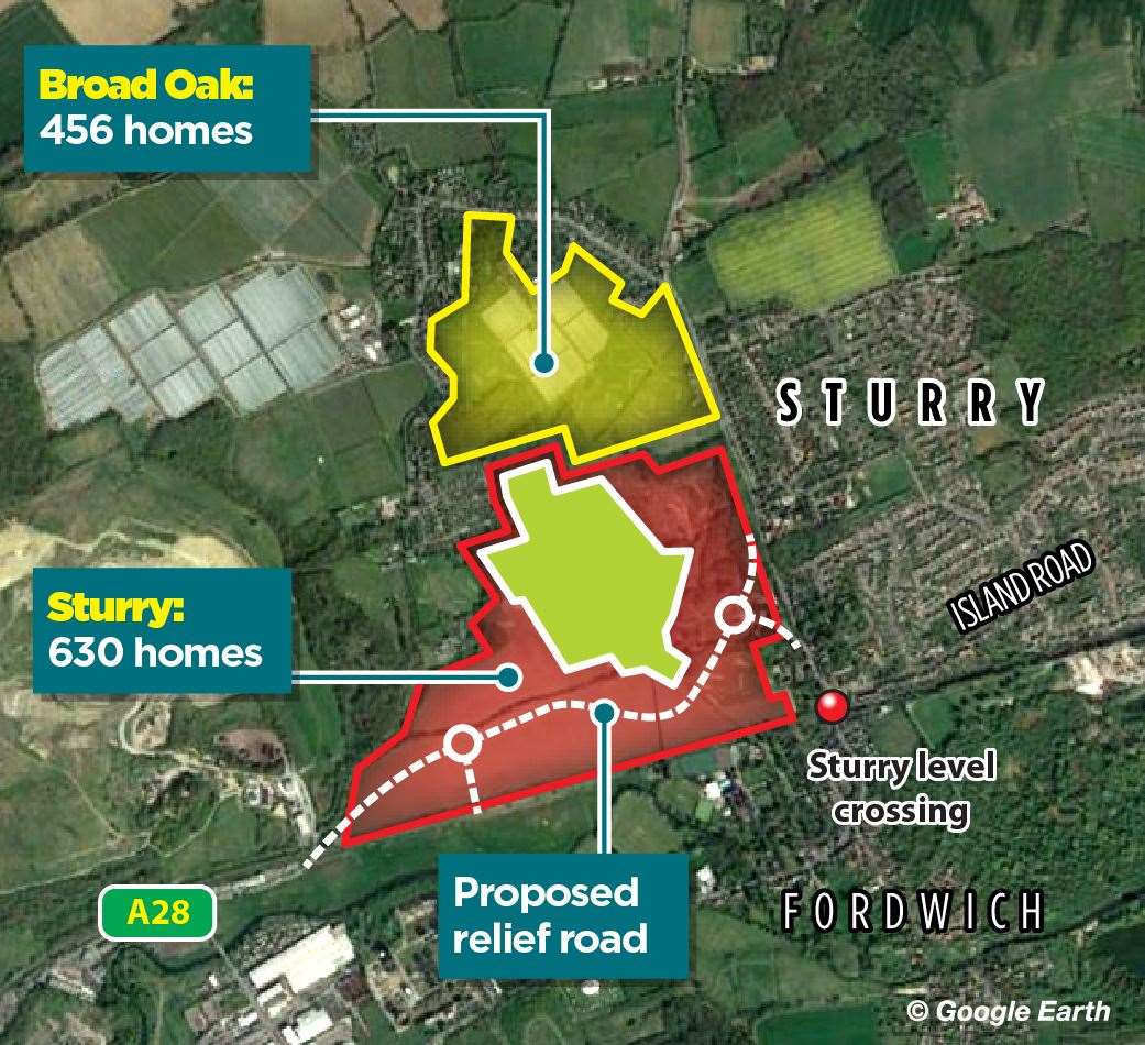 The plans for the site in Sturry, near Canterbury, were approved by councillors two years ago