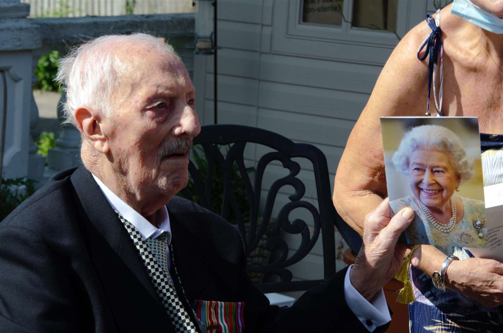Lawrence Harbutt celebrates his 100th birthday. Picture: Darren Winder
